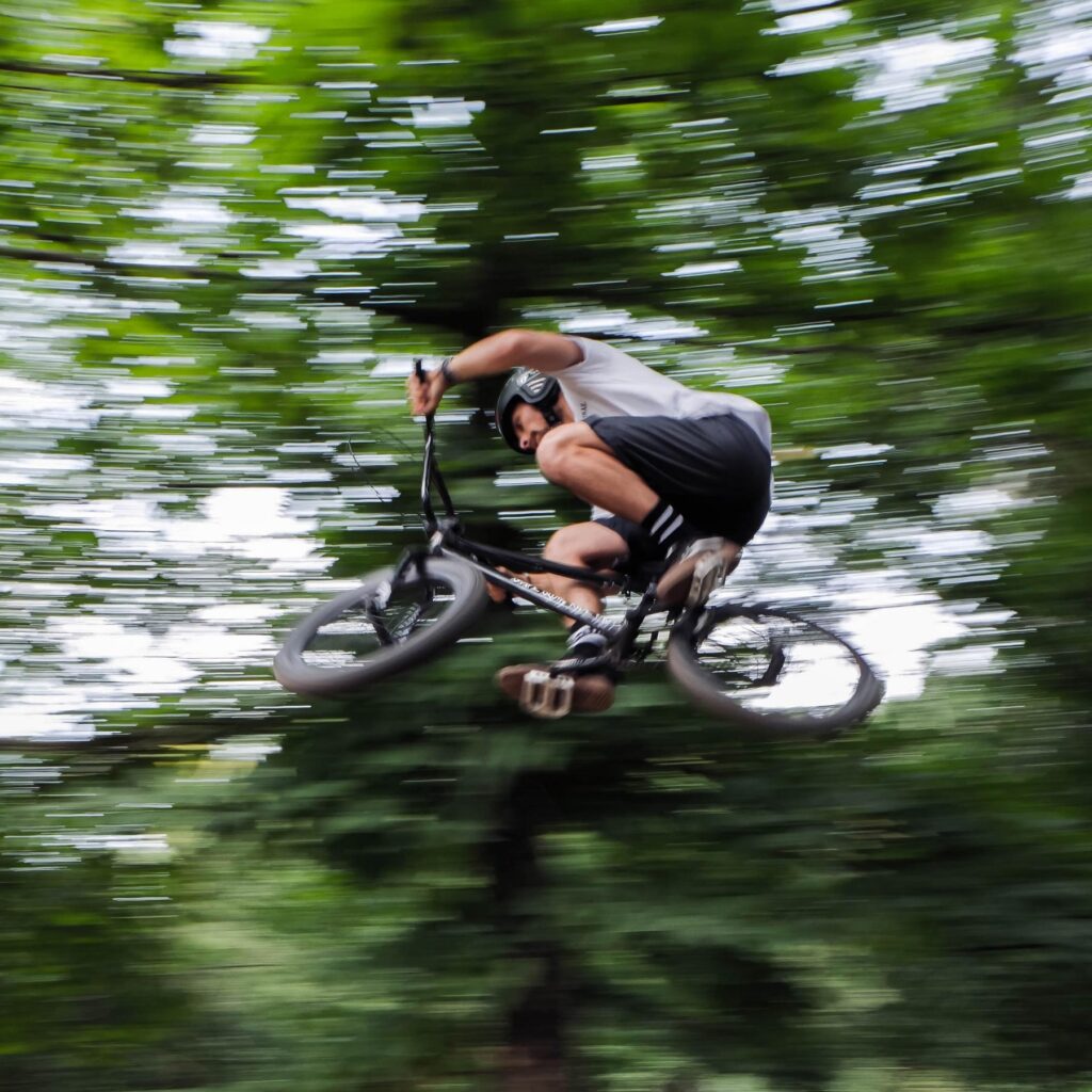 photo, sport, bike, jump, saut, vélo, flou, blur